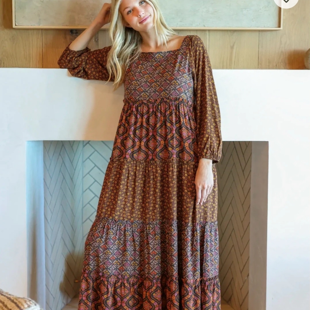 NATURAL LIFE Berkley Printed Maxi Dress XL no longer available GUC - Picture 3 of 3